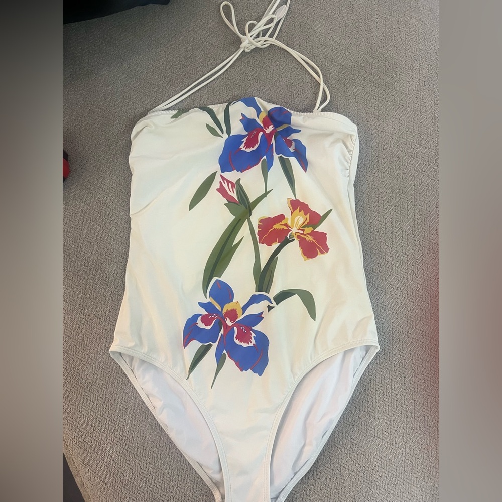 Tory Burch, one piece Floral Strapless Swimsuit read notes - Picture 11 of 16